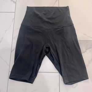 Lululemon 10 inch biker shirts. Dark gray. Size 6